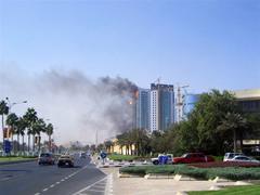 Hochhaus-brand in Doha